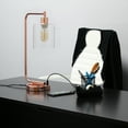 thumbnail image 5 of Lalia Home Modern Iron Desk Lamp with USB Port and Glass Shade - Rose Gold, 5 of 11