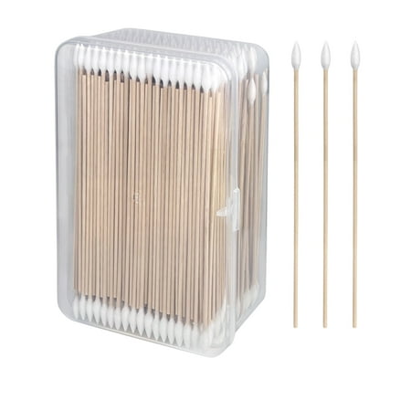 500 Pcs Gun Cleaning Swabs, Pointed Tip Long Cotton Swabs In A Storage Case