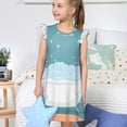 thumbnail image 4 of Fotbe Bathtub with Soap Bubbles Vestido de Dormir para Niñas de 3 a 10 Años, Mangas Cortas, Estilo Princesa, Pijama Camisón con Mangas Voladas-Medium, 4 of 6