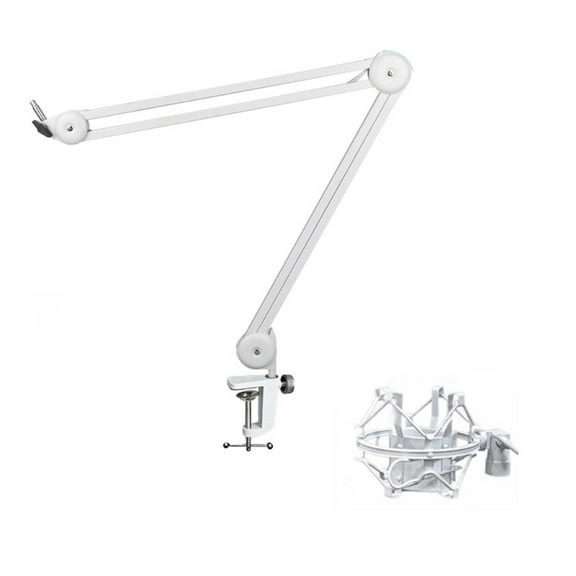 Foldable Mic Boom All Metal Microphone Arm Stand Holder with/without Shockproof Mount for Podcasters and Streamers