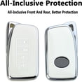 thumbnail image 3 of Key Fob Cover Compatible with Lexus ES350 NX300h RC RX IS 300 350 200t GS450H LX570 2013-2018 5 Button TPU Keychain Case Holder Protector,White, 3 of 7