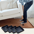 thumbnail image 5 of 4Pcs Anti-Slip Furniture Pads- 2.5x2.5In Square Rubber Anti Skid Caster Cups, Leg Coasters-Couch, Chair, Bed Stoppers, 5 of 5