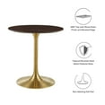 thumbnail image 5 of Modway Lippa 28" Round Wood Grain Dining Table in Gold Cherry Walnut, 5 of 7