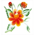 thumbnail image 3 of Ambesonne Garden Duvet Cover Sets, Daffodils in Watercolors, 2-Queen, Orange Green, 3 of 7