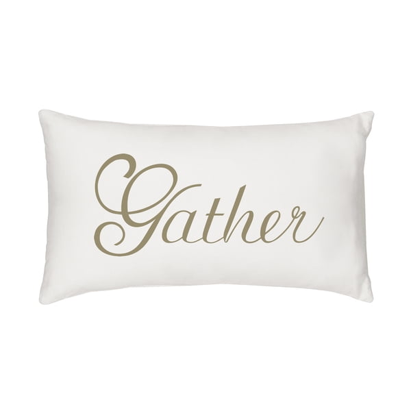 Cathys Concepts Gold Boo Lumbar Pillow White