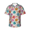 thumbnail image 1 of Balery Easter Egg Camisas hawaianas de manga corta para hombre, camisas playeras de corte holgado, camisas de vacaciones con botones,Small, 1 of 7