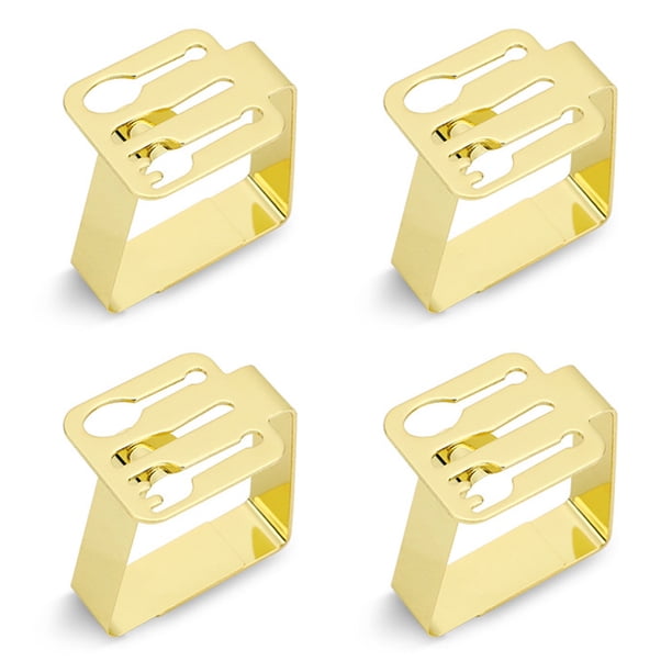 Clip de tela de acero inoxidable de 4 piezas, soportes de mantel, soportes de clips de mantel para exteriores e interiores MFZFUKR BST3012512-3