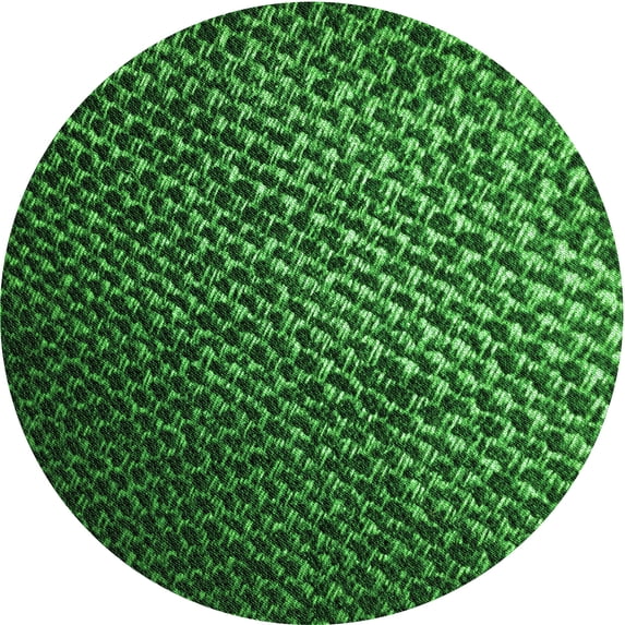 Ahgly Company Indoor Round Patterned Deep Emerald Green Area Rugs, 7' Round