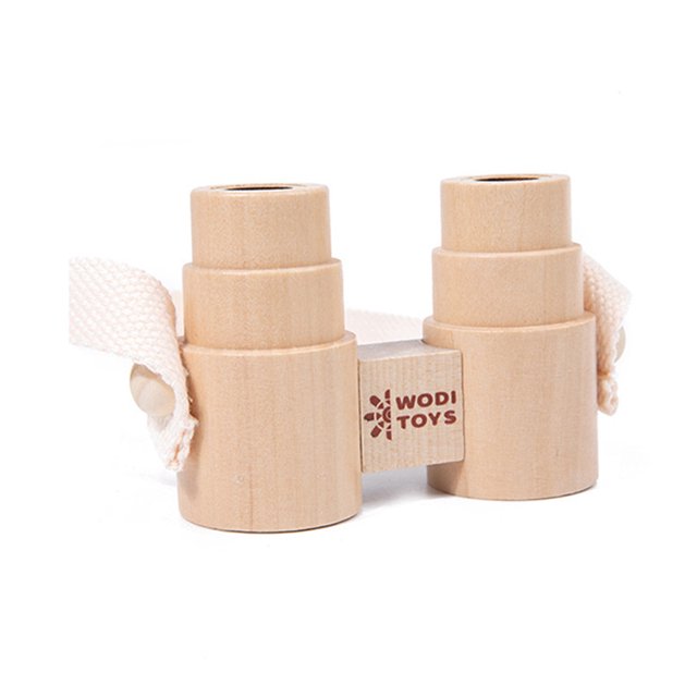 Mini binoculares de madera juguete lupa portátil seguridad de juguete para niños pequeños Tmvgtek libre de BPA