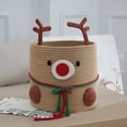 thumbnail image 5 of ACDANC 2026 New Christmas Basket with Reindeer Design,Cute Gift Basket for Holiday Storage,Christmas Gift and Candy Basket Christmas Gift Basket, 5 of 7