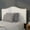 White, variant on Emma + Oliver Upholstered Twin Size Headboard with Nailtrim in White Fabric