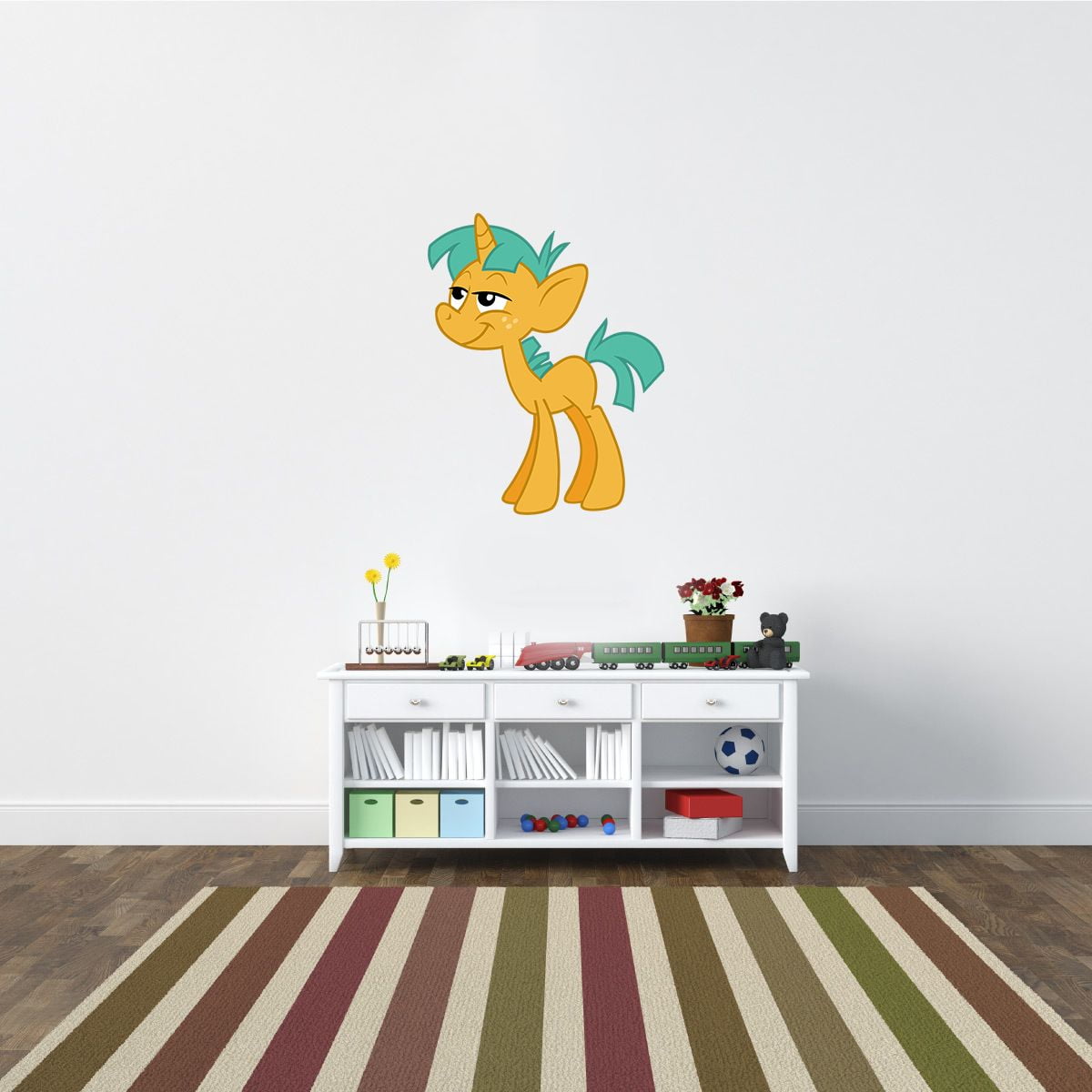 Pack Unicorns pony horse Cartoon Nursery Childs Bedroom Wall Art Sticker medium