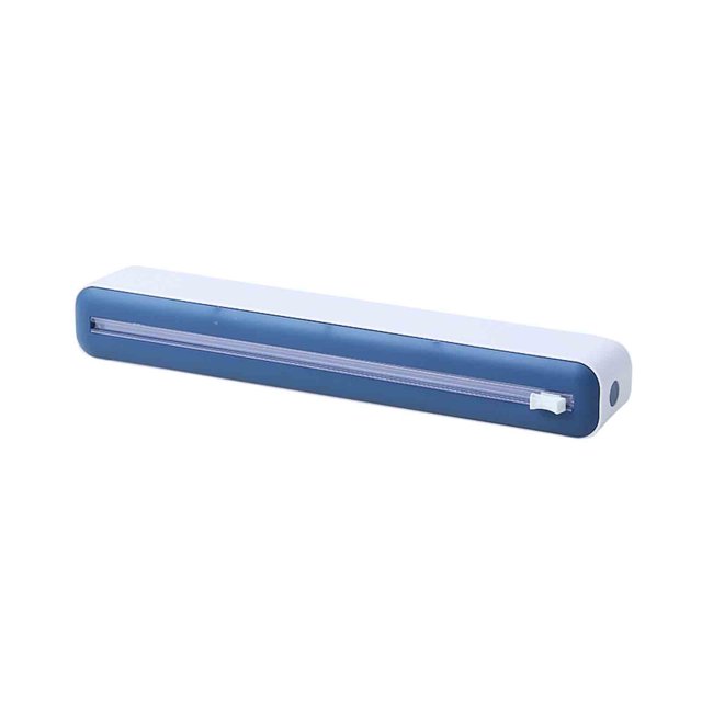 Magnetic Plastic Film Cutter with Adjustable Storage, Wall-Mounted Dispenser for Aluminum Foil, Wax Sheets, Smooth Edge Cutting & Clutter-Free Kitchen Organization (ABS Material)