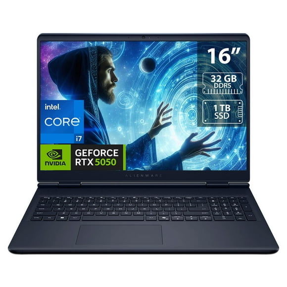 Laptop Gamer Alienware AC16250: Intel Core 7 240H, RAM 32GB DDR5, SSD 1TB, Pantalla 16", RTX 5050, Windows 11 Home