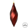 thumbnail image 3 of Vickerman 8" Burgundy Matte Swirl Finial Ornament, Pack of 6, 3 of 3