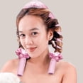 thumbnail image 2 of Rizador de pelo sin calor para cabello largo, varilla rizadora sin calor, diadema, juego de rizador de satén, cinta rizadora para envolver el cabello sin calor para dormir durante la noche, 2 of 5
