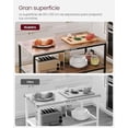 thumbnail image 5 of VASAGLE Isla de Cocina con Encimera Grande, Estantería de Cocina, 3 Niveles, Marco de Acero, 60 x 120 x 90 cm, Marrón Rústico y Negro, 5 of 5