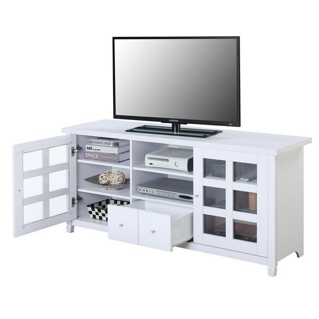 Pemberly Row Meuble Télé de 60 Pouces en Blanc