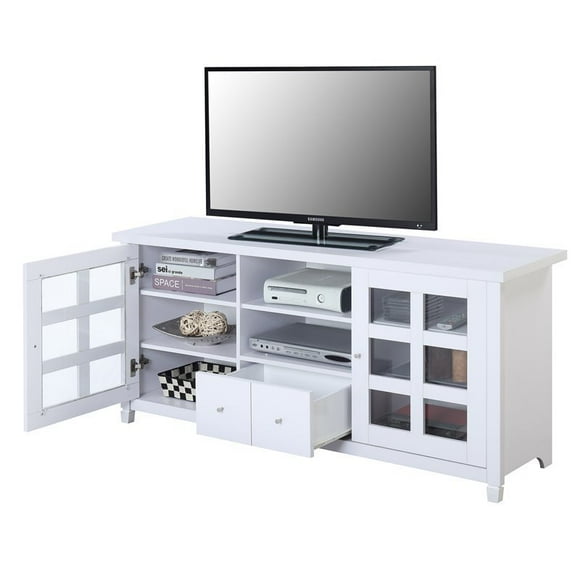 Pemberly Row Meuble Télé de 60 Pouces en Blanc
