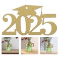 thumbnail image 1 of BESTYASH 30Pcs Golden Graduation Cap Cutouts Double Sided Paper Decor for 2025 Grad Party Centerpiece, 1 of 6