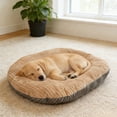 thumbnail image 6 of Warm Reversible Cotton Pet Mat for Small Dogs and Cats, Washable Cozy Bed Pad with Removable Soft Sleeping Cushion, Khaki/Gray, 75x60cm, 6 of 7