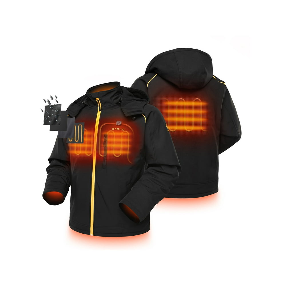 ORORO ORORO Men's Heated Jacket Kit With Detachable Hood and Battery Pack