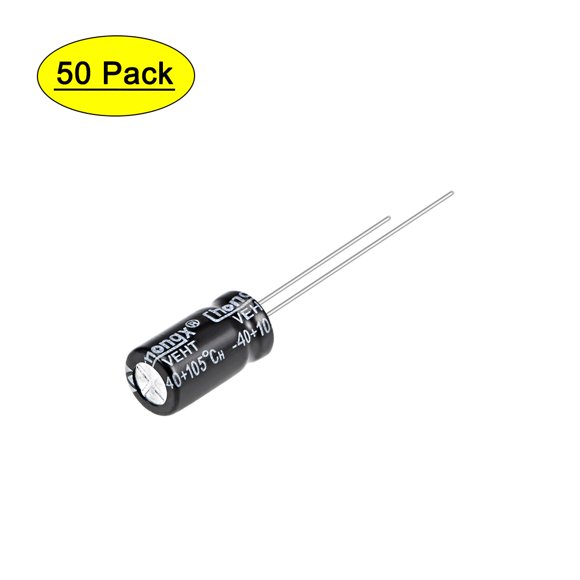 Unique Bargains 47uF 50V Capacitor Aluminum Electrolytic Capacitors 105C High Temp 50pcs