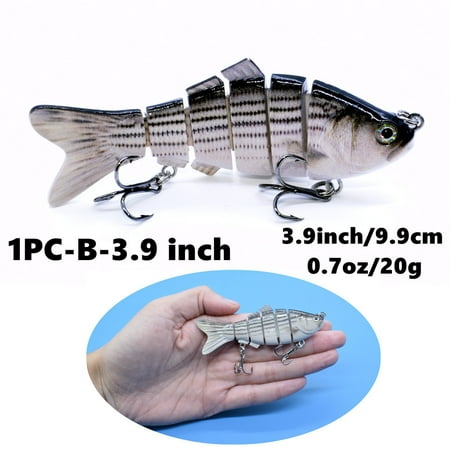 Fishing Lure CrankBait Swimbait Hard Bait for Bass Catfish Muskie Trout 3D Eyes Fishing Tools Fishhook Lifelike Fish 3.9inch