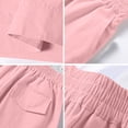 thumbnail image 4 of Bixock Maternity Shorts High Waisted Over The Belly Workout Cargo Pants with Pockets Cotton Linen Blend Wide Leg Pregnancy Pants with Pockets Maternity Clothes, 4 of 6