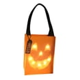 thumbnail image 3 of Bolsa de dulces de Halloween, bolsa de regalo de Halloween, porta bocadillos, adorno decorativo para el hogar Naranja, 3 of 9