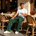 thumbnail image 6 of Mens Sweatpants Lightweight Open Bottom Sweat Pants Straight Leg Gym Sweatpants Lounge Pants with Pockets, 6 of 9