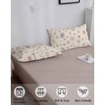thumbnail image 3 of Christmas Snowflakes California King Pillow Case - Microfiber Bed Throw Pillow Covers, Xmas Snowy Winter Beige Decorative Lumbar Pillow Cover with Envelope Closure for Sofa/Travel 20"x40", 3 of 6