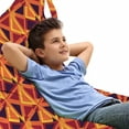 thumbnail image 1 of Geometric Lounger Chair Bag, Triangles and Rhombuses with Warm Colors Retro Inspirations Abstract Illustration, High Capacity Storage with Handle Container, Lounger Size, Multicolor, by Ambesonne, 1 of 5