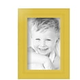 thumbnail image 2 of ArtToFrames 4x6 Inch Yellow Picture Frame, This Yellow Wood Poster Frame is Great for Your Art or Photos, Comes with Regular Glass (4265), 2 of 8