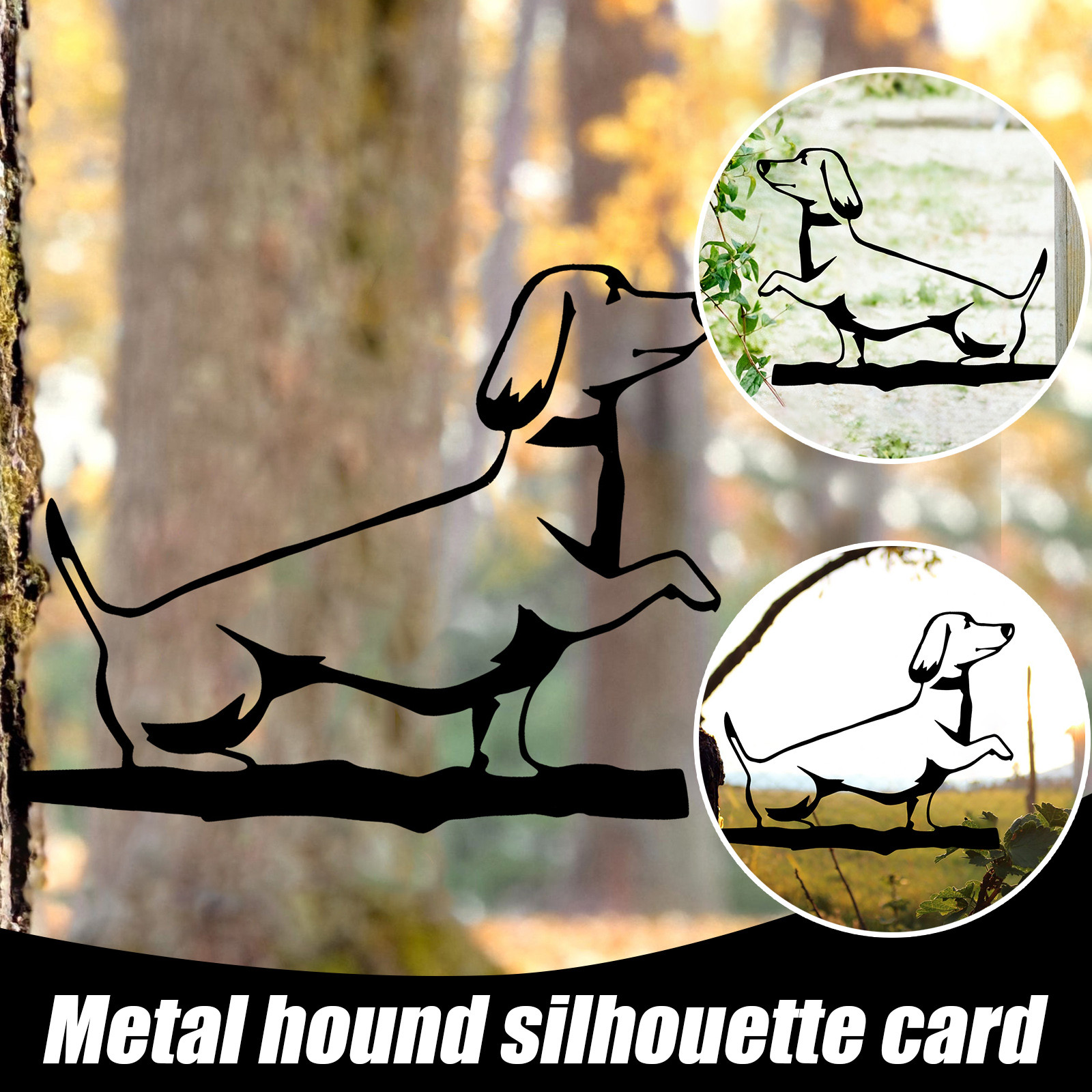 Outdoor Metal Dog Steel Silhouette Steel Garden Patio Patio Decoration