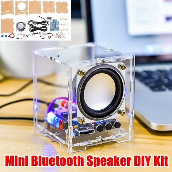-009 Bluetooth Speaker Mini Spaker Unit Electronic Component DIY Kit Wireless Wired 5V DC Powered and Acrylic Shell