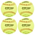(4 Pack) Worth 12" Yellow Practice Slowpitch Softballs