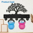 thumbnail image 4 of Tree of Life Coat Rack Wall Mount 11.8×7.9inch Lush Tree Key Holder for Wall Decorative Wood Black Key Rack Hanger 5 Alloy Hooks for Wall Art Decor Entryway Front Door Gift, 4 of 9