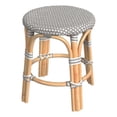 thumbnail image 1 of Butler Specialty Company Tobias Rattan Round 18" Stool - Gray and White, 1 of 5