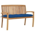 thumbnail image 6 of vidaXL Outdoor Patio Bench Stacking Patio Bench with Cushion Solid Wood Teak, 6 of 76