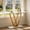White Gold, variant on Fnova 43" Console Table, Modern Faux Marble Hallway Entryway Table, Narrow Sofa Table with V-Shaped Metal Frame for Living Room, Entryway, Hallway, Foyer