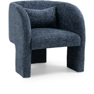 Meridian Furniture Sawyer Navy Chenille Fabric Accent Chair