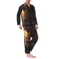 thumbnail image 2 of Fotbe Lake Meditating Elephant Pijama de Hombre con Estampado de Manga Larga, Conjunto de 2 Piezas, Ropa de Dormir Suave y Cómoda con Bolsillos-Large, 2 of 7
