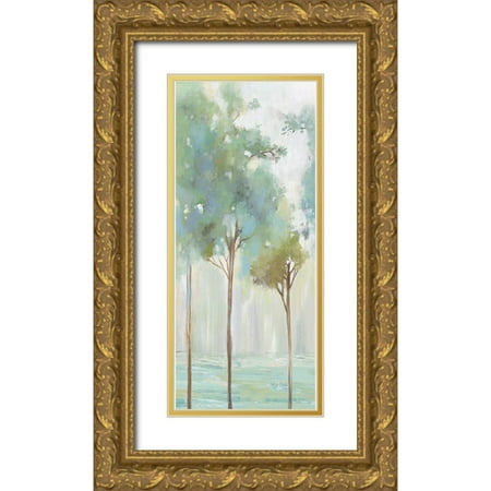 Pearce Allison 8x14 Gold Ornate Wood Framed with Double Matting Museum Art Print Titled - Enlightenment Forest III