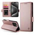 thumbnail image 2 of PU Leather Case Compatible with iPhone 12/12 Pro, Classic Kickstand/Cover/Wallet/Flip Magnetic Protective Case with Card Slots & Horizontal Stand Phone Case for iPhone 12/12 Pro, Rosegold, 2 of 7