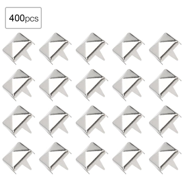 FAGINEY 400 Sets 4MM-7MM DIY Leathercraft Spike Rivets Square Spike Studs Bags Shoes Belt Accessories,Spike Rivets,DIY Leathercraft Rivets