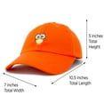 thumbnail image 3 of DALIX Cute Owl Hat Cotton Baseball Cap in Orange, 3 of 7