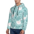thumbnail image 3 of Wukai Swan And Flowers4 Print Men Hoodies Fleece Sweatshirts Long Sleeve Sweaters Pullover Fall Outfits Winter Clothes-XX-Large, 3 of 7