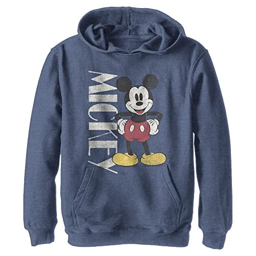 Friends Mickey Vintage Stance Boys Hoodie, Navy Blue Heather, Medium
