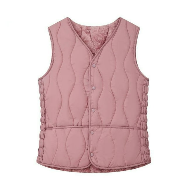 Lightweight Puffy Vest Quilted Sleeveless Down Alternative Jacket Warm Lined Inner Gilet For Women Cold Weather